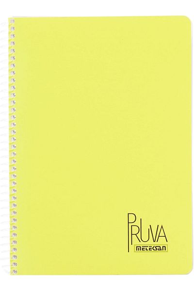 Mena Rise Diyar-Ifırsatshop Pruva A4 Pet Spiral Cardboard Cover Notebook 144 Sheets - Lined - Yellow 1017
