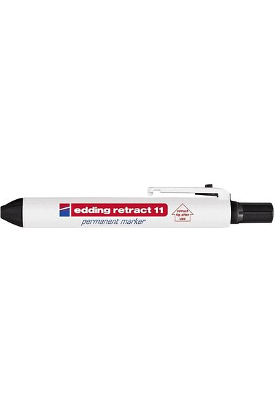 Mena Rise Diyar-Ifırsatshop Retract 11 Permanent Markers - Black - 1 Pen - Round Tip 1.5-3 mm 1017157