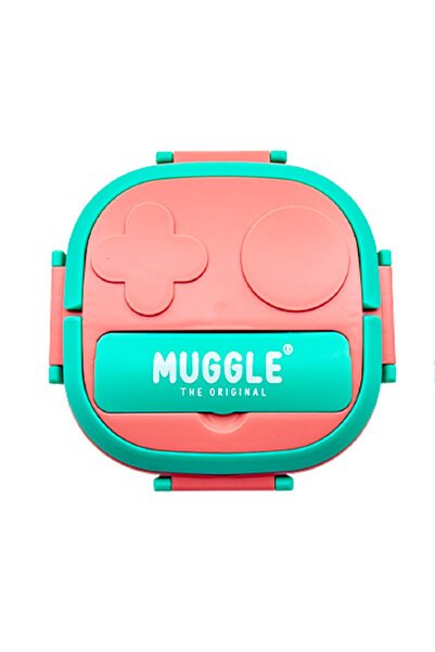 MUGGLE حاوية طعام 3 أقسام (304 ستانلس ستيل) للتغذية 3 ألوان