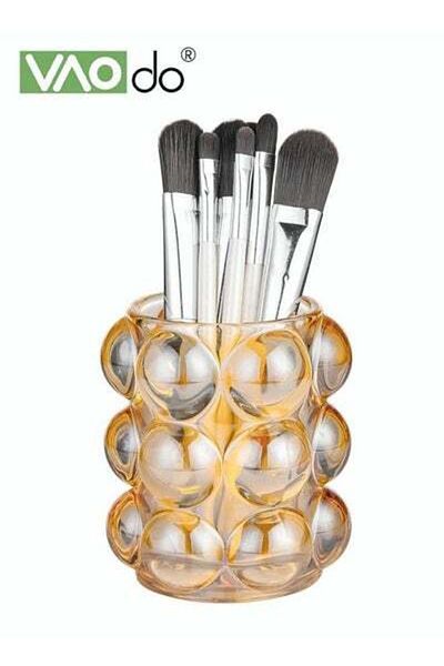VAODO Makeup Brush Storage Container Bubble-shaped Glass Cup Pen Holder