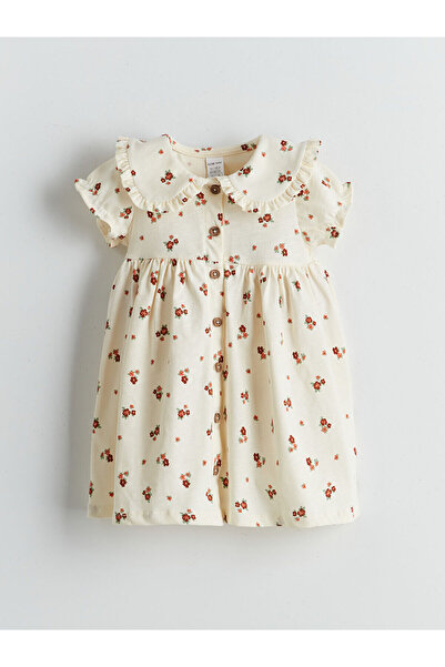LC Waikiki Peak New Season Baby Collar Floral Baby Girl Dress