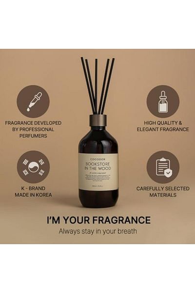 cocod'or Premium Reed Diffuser - Cypress Scent, 16.9oz (500ml)