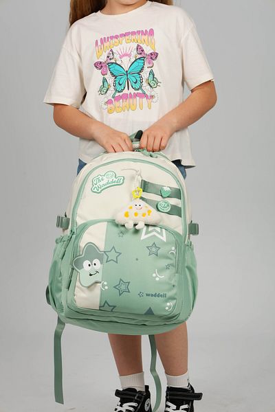 Waddell Licensed Twil Star Patterned Daily Backpack, School Backpack with Plush Toy Gift
