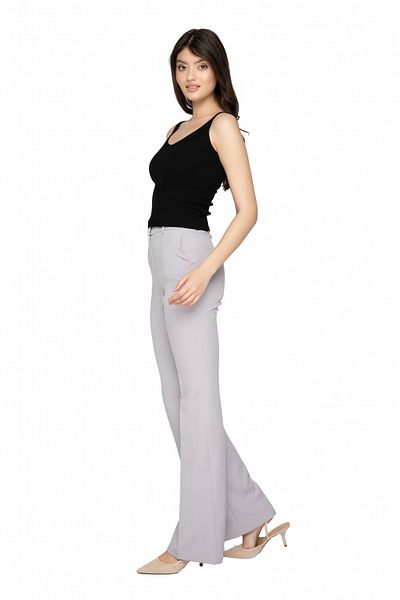 Atmosphere Fashion Light gray flared pants