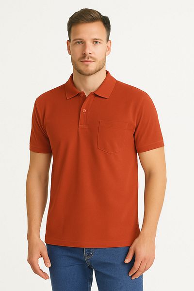 Duss Men's Pocket Polo Neck T-Shirt