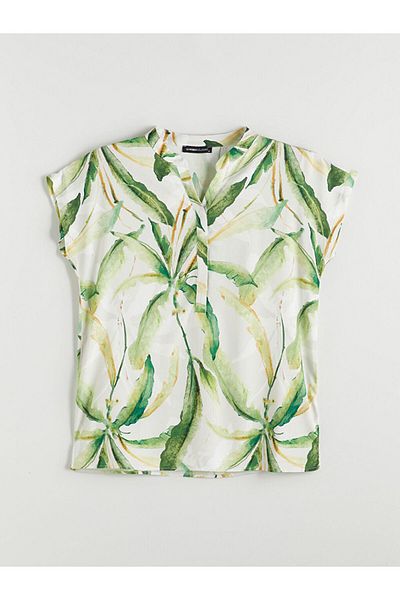 LC Waikiki Mixed Cheeky Collar Floral Blouse