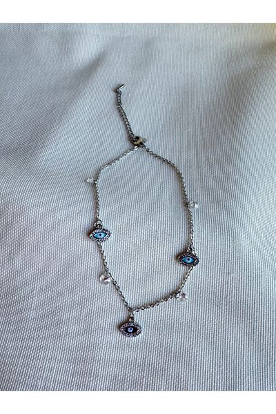 bijuxbymrv Eye Charmed Stone Dangle Anklet
