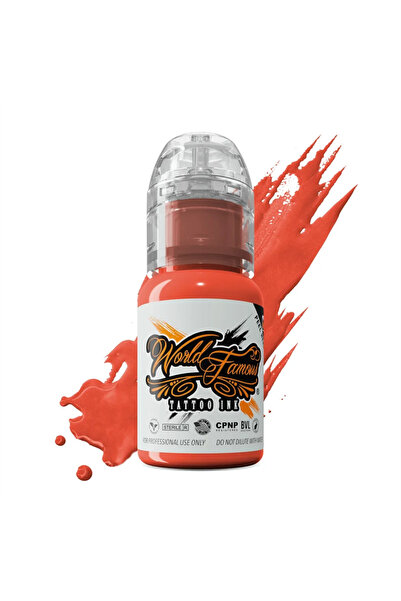 world famous Ink Bora Bora Peach Turuncu Dövme Boyası 1/2oz - 15ml
