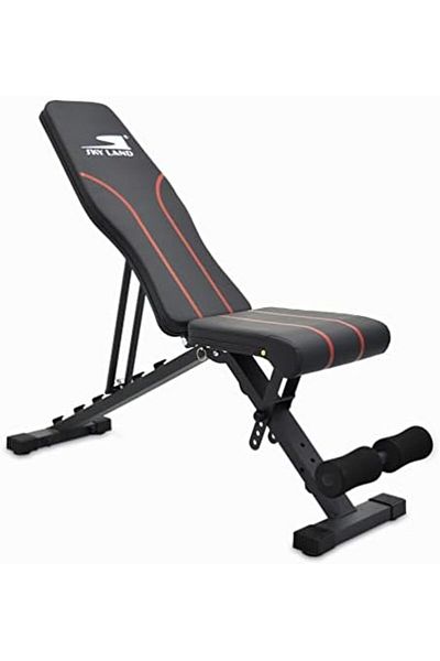 Skyland SKY LAND Fitness Weight Bench, Adjustable Workout Bench Foldable Strength Training Bench for Home Gy