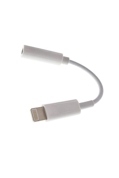 OEM Cablu audio adaptor iPhone7, jack 3.5mm mama la Apple 8 pini Lightning tata, casti audio, alb