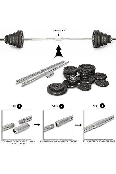 SKY LAND Cast Iron Dumbbell Set EM-9221-50 Adjustable 50KG for Men & Women Home Gym Training