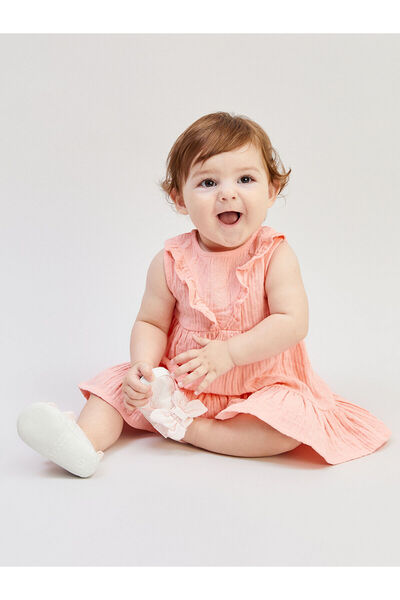 LC Waikiki Crew Neck Basic Baby Girl Dress