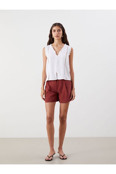 LC Waikiki New Season V Neck Ruffle Μπλούζα - S5QP55Z8