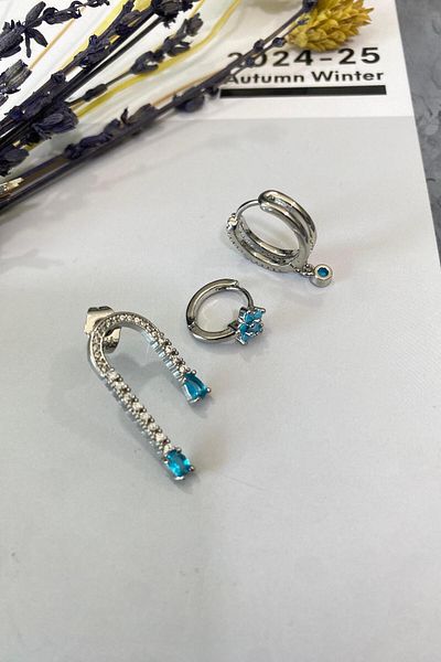 İthal 1538 Imported Triple Earring