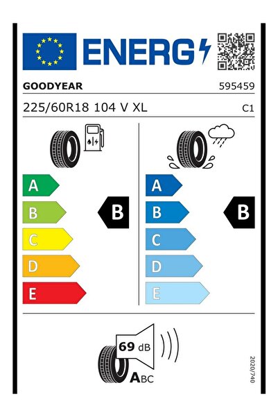 Goodyear 225/60 R18 104V Eagle Sport 2 Suv Xl Yaz Lastiği (38.Hafta:2024) 4 Adet