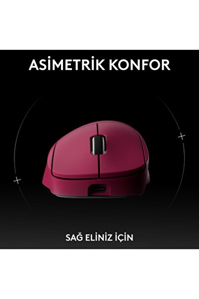 logitech G PRO X SUPERLIGHT 2 DEX LIGHTSPEED HERO 2 32K DPI Sensör Kablosuz Oyuncu Mouse - Pembe