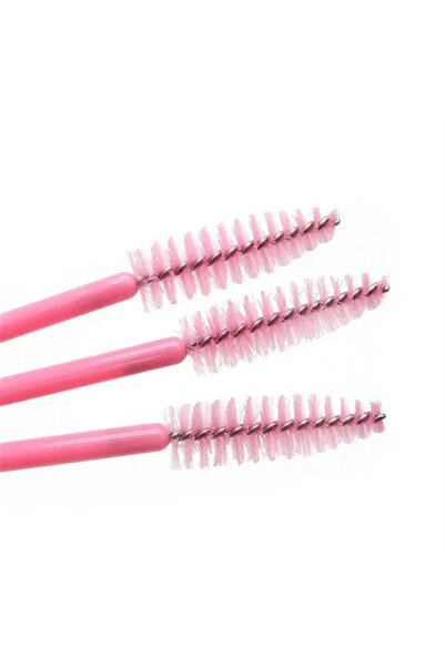 POPU فرشاة رموش وردية للاستعمال مرة واحدة 50 قطعة