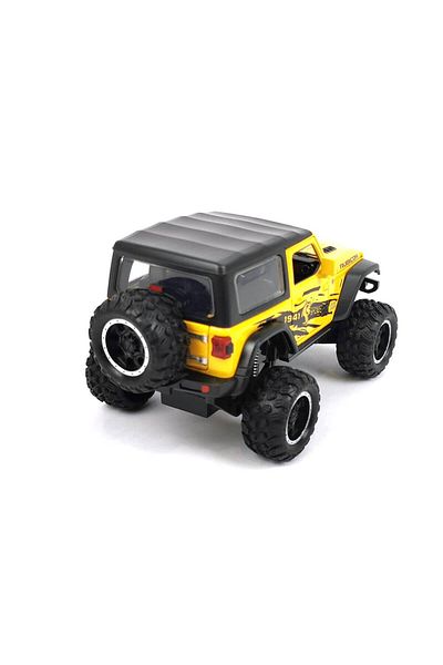BaoBao Jeep Wrangler Rubicon scale model 1:24 22cm yellow off-road high suspension BAOBAO