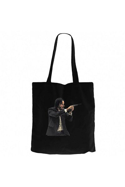 Z zepplin John Wick Baba Yaga Black Zipper Cloth Bag Gabardine
