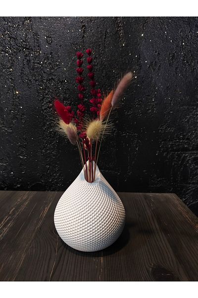 ÇINARASYADAHOME Drop Design Vase Decorative Object Figurine 13 cm