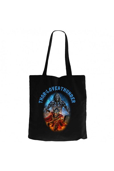Z zepplin Thor-Love and Thunder Black Zipper Cloth Bag Gabardine