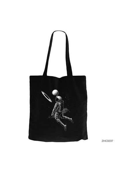 Z zepplin Geantă din pânză Saturn Dunk neagră cu fermoar Gabardine