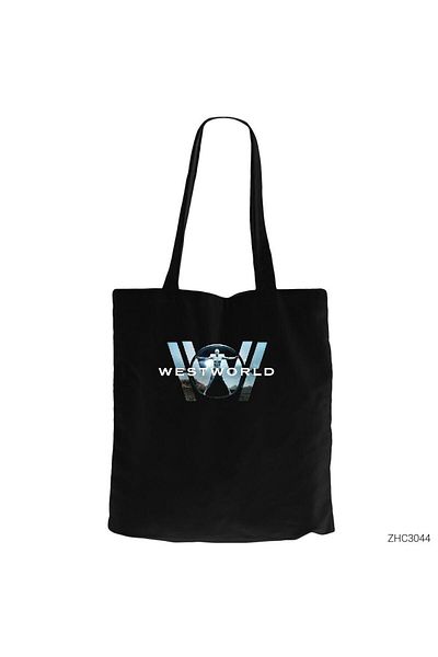 Z zepplin WestWorld Μαύρη υφασμάτινη τσάντα με φερμουάρ Gabardine