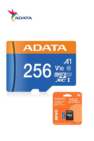 Adata Premier Memory Card MicroSDHC/SDXC UHS-I Class 10 V10 A1 with Adapter | Waterproof, Shockproof
