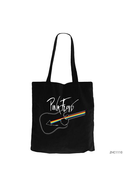 Z zepplin Pink Floyd Guitar Black Zipper Cloth Bag Gabardine