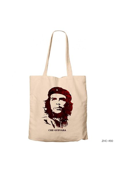 Z zepplin Che Guevara Red Cream υφασμάτινη τσάντα με φερμουάρ Gabardine