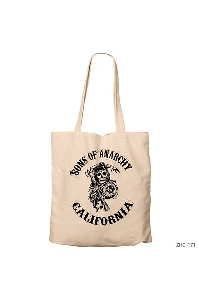 Z zepplin Geantă din pânză cu fermoar cremă Sons Of Anarchy California Gabardine