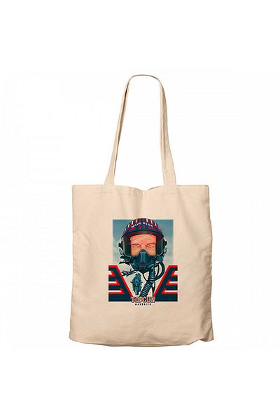 Z zepplin Top Gun 2 Cream Zippered Cloth Bag Gabardine