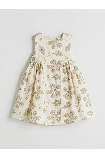 LC Waikiki Нова сезонна рокля за момиче с флорален принт с кръгло деколте - S...