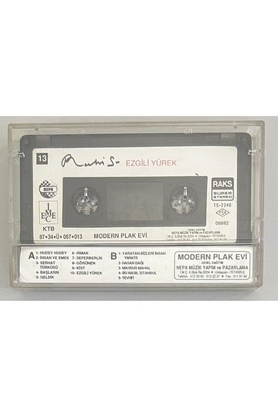 Plakevi İzmir Ruhi Water Melody Heart Cassette (Original Period Paper Modern Record House Printing Cassette)
