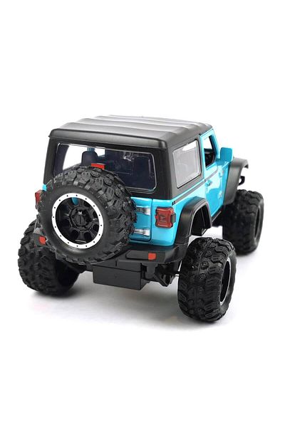 BaoBao Jeep Wrangler Rubicon albastru turcoaz, macheta scara 1:24, 22 cm, BAOBAO