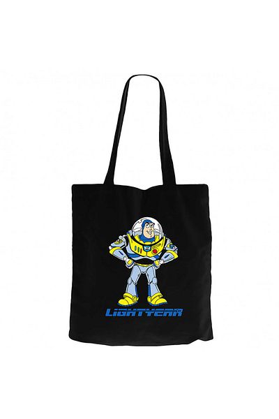 Z zepplin Lightyear Black Zippered Cloth Bag Gabardine