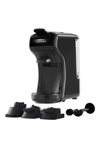 Lawazim Multi-Capsule Coffee Machine - 3 in 1 Capsule Pod Maker with 19 Bar Pressure & 1650W Heating