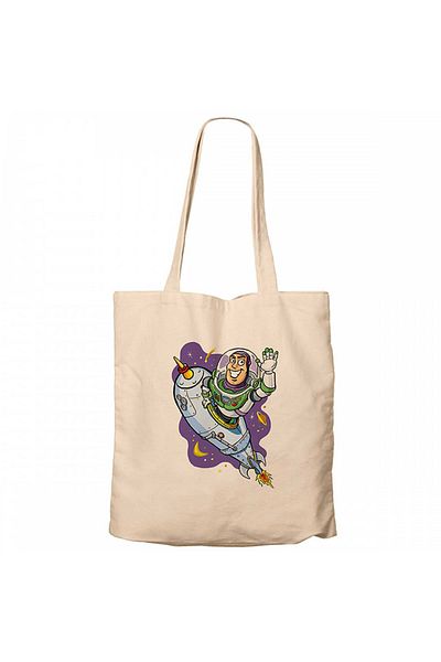 Z zepplin Lightyear Cartoon Cream Τσάντα με φερμουάρ Gabardine