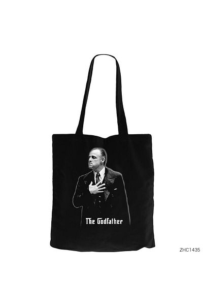 Z zepplin Godfather Black Zippered Cloth Bag Gabardine