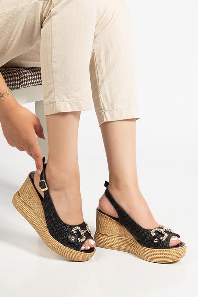 SUİNS SHOES Suins Twine Model Women's Stone Platform Sandals