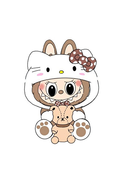 Ingift Αυτοκόλλητο UV DTF Labubu 8 x 6 εκ.