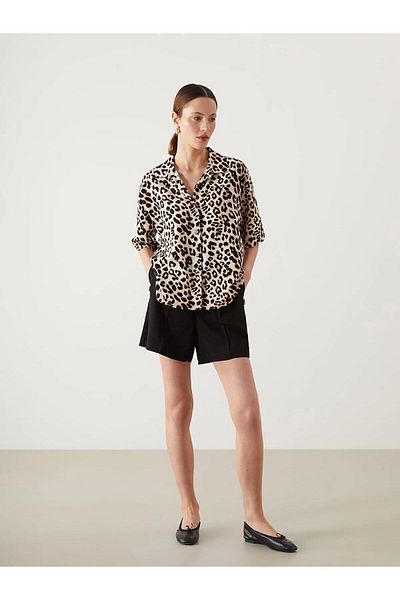 LC Waikiki Lcw Vision Loose Fit Linen Blend Women's Shorts (S5)