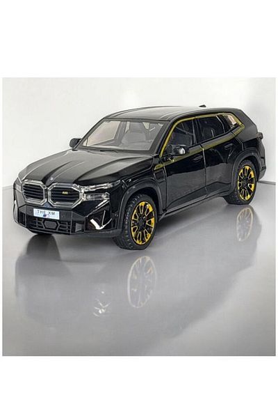 BaoBao BMW XM M Sport negru scara 1:24 macheta SUV metalica 21cm lumini sunete BAOBAO