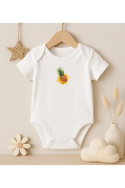 MODAT Pineapple Watermelon Avocado Printed 3 Pieces Printed Baby Bodysuit