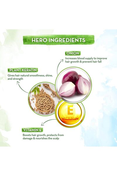 Mamaearth Onion Shampoo for Hair Growth and Reduced Hair Fall with Onion Extract and Plant Keratin -