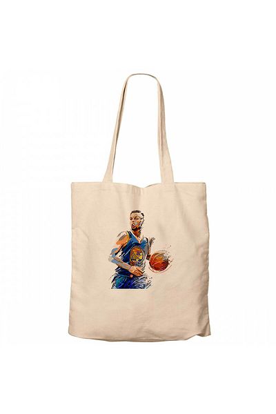Z zepplin Stephen Curry Blue Silhouette Crem Geantă din pânză cu fermoar Gabardine