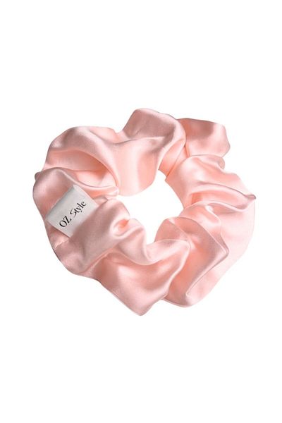 OZ STYLE Elastic de par negru 100% din matase naturala peach fuzz OZ Style Silk Scrunchie