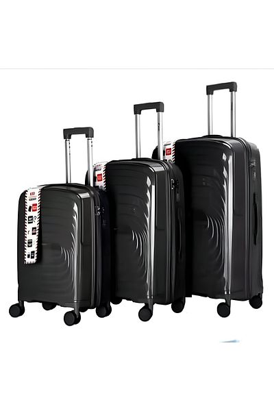 Falcon 3pc PP Luggage Set 20" 24" 28" – Hard Shell, 360° Spinner Wheels, Lightweight & Durable