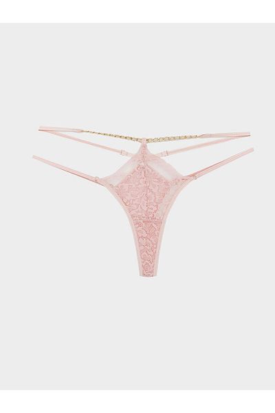 LC Waikiki New Season Chain Detailed Lace Fancy Thong Panties - S5Rn81Z8