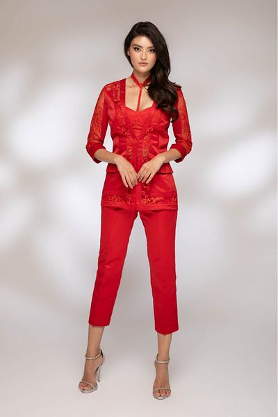 Atmosphere Fashion Red pencil pants